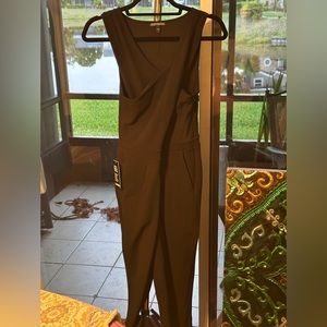 Express NWT Jumpsuit with crisscross & peakaboo top